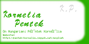 kornelia pentek business card